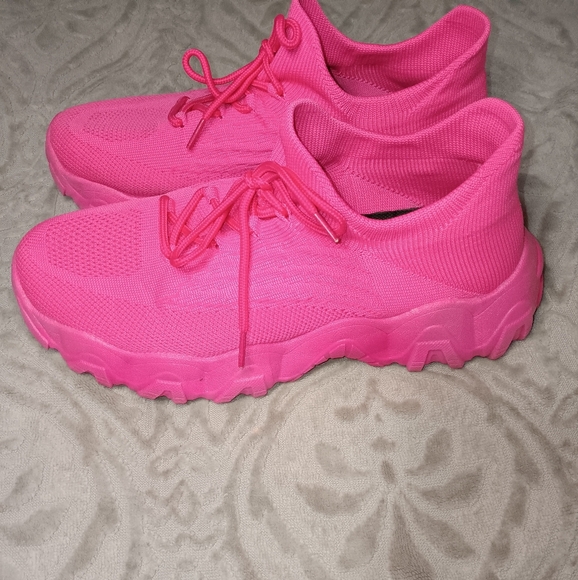 Bold Pink Women's Sneakers - Picture 5 of 7